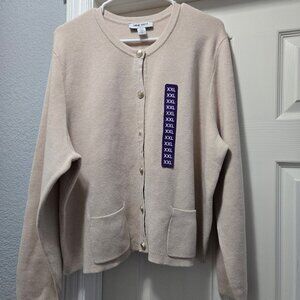 Womens Nine West Cream Cardigan Size 2XL